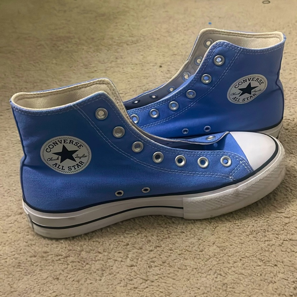 Baby Blue Platform Converse 💕
